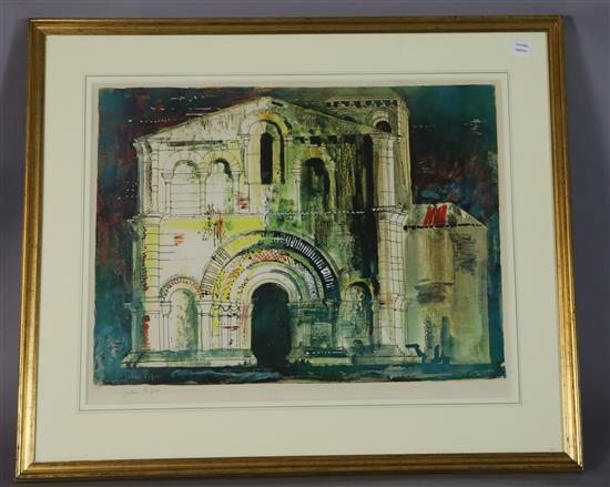 § John Piper (1903-1992) Jazenne, Charente (Levinson 196) 24.25 x 31.5in.